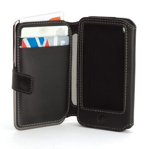   GB01714 Elan Passport Wallet for iPhone 4 Black Perforated  