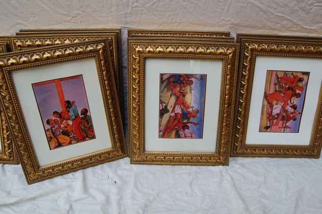 Set of 14 Stations of the Cross (Afro Figures) + +  