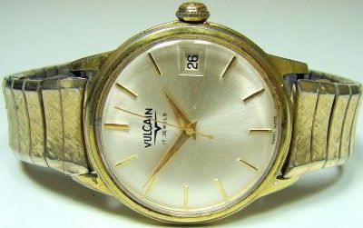 VERY NICE MENS VINTAGE 1950s VULCAIN MECHANICAL WINDING WRIST WATCH 