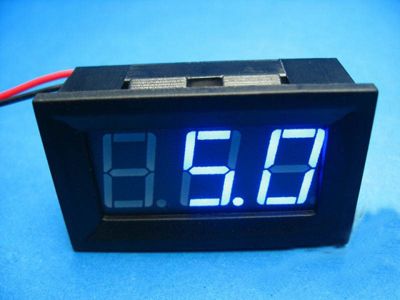 Wire 12V Blue LED Digit Car battery Monitor Voltmeter  