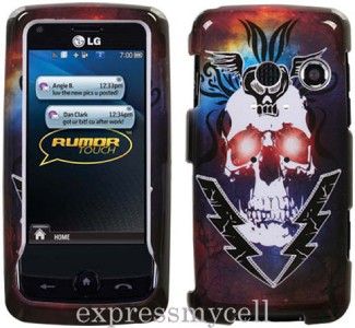 Case Cover Virgin Mobile LG RUMOR TOUCH 510 LIGHT SKULL  