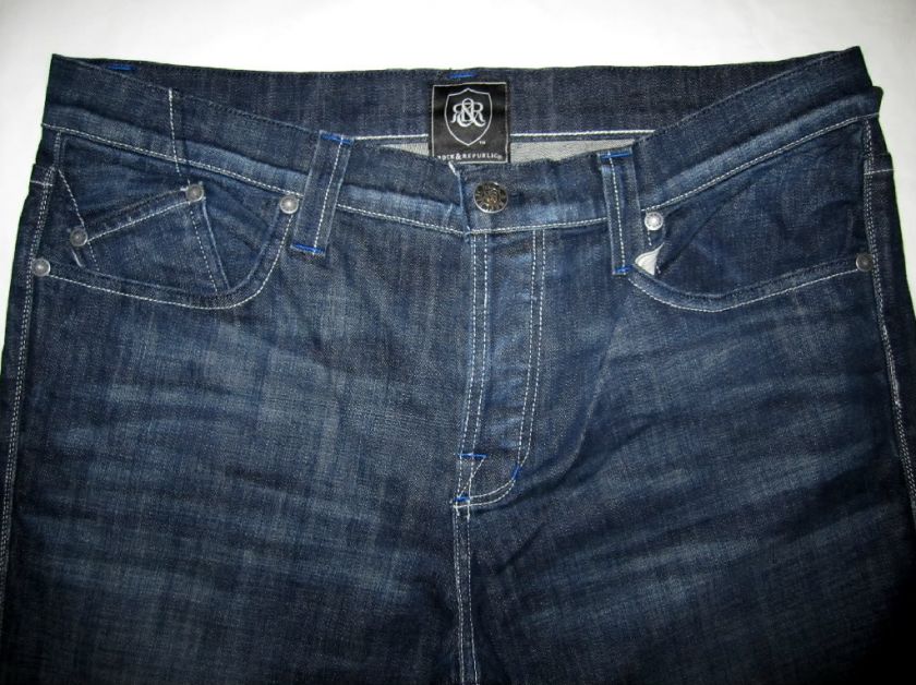 ROCK & REPUBLIC Neil Desecration Blue Mens Jean 38 NWT  