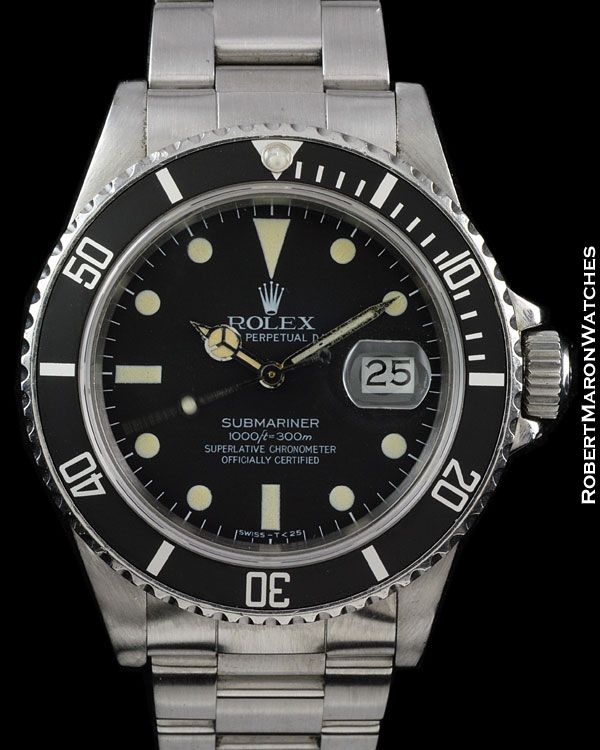 ROLEX VINTAGE SUBMARINER 16800 TRANSITIONAL MATTE 1981  