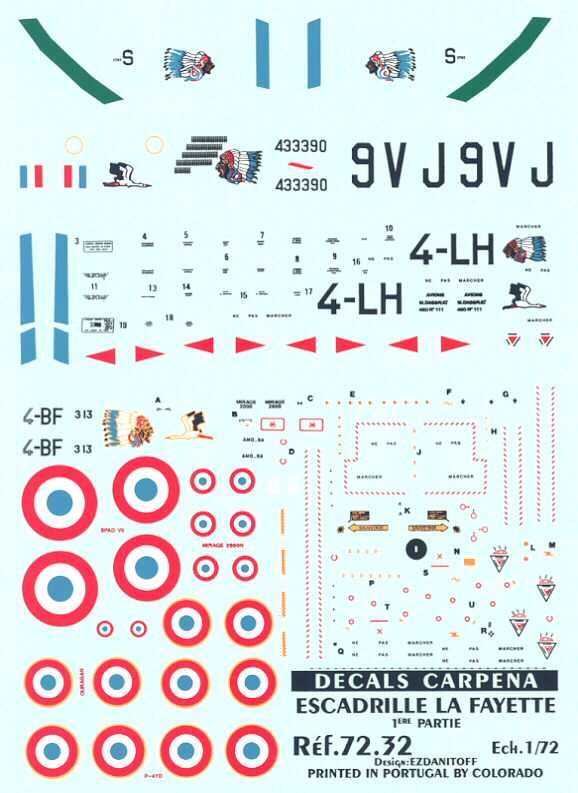 Colorado Decals 1/72 LAFAYETTE ESCADRILLE Part 1  