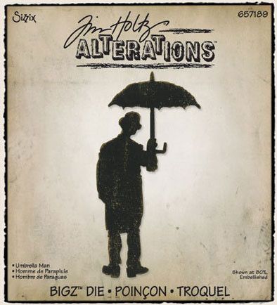 Sizzix TIM HOLTZ Alterations Bigz Die UMBRELLA #657189  