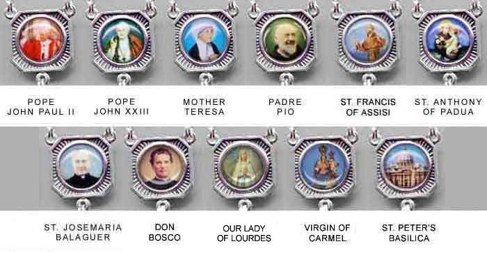 Vatican CIty Clear Crystal Rosary  