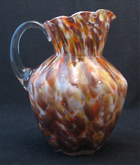 Fenton Autumn Orange VASA MURRHINA art glass creamer  