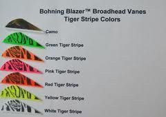   or 100 Pack Bohning Blazer Tiger Vanes Arrow Fletching Choice of Color