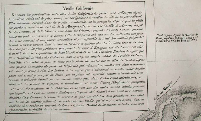 1825 Vandermaelen Map SOUTHERN CALIFORNIA ARIZONA BAJA  