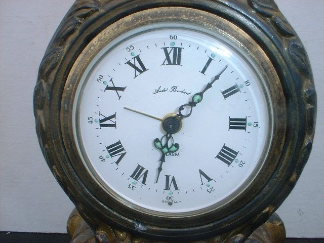 ANTIQUE GERMAN=ANDRI BOUCHARD= MINIATURE MANTLE/SHELF CLOCK  