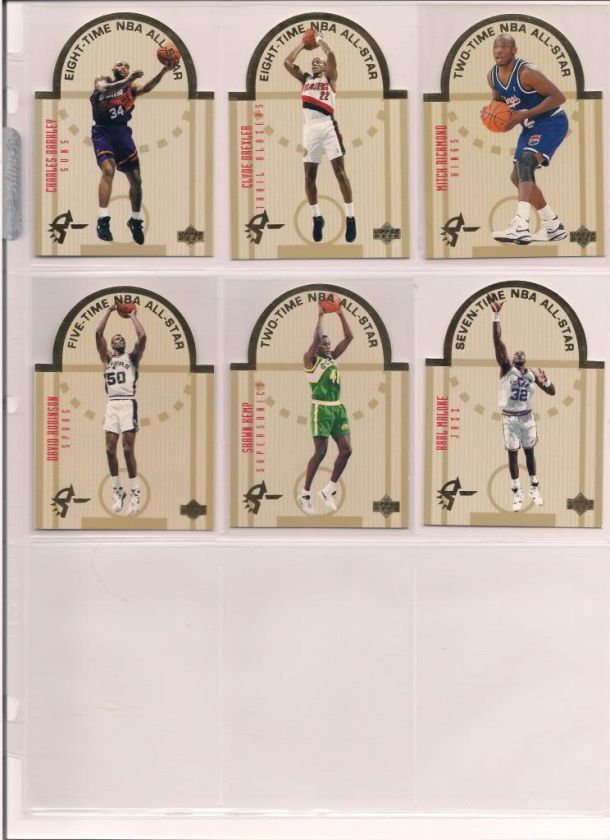 1993 94 UPPER DECK SE DIE CUT ALL STAR EAST & WEST SETS 30 BASKETBALL 