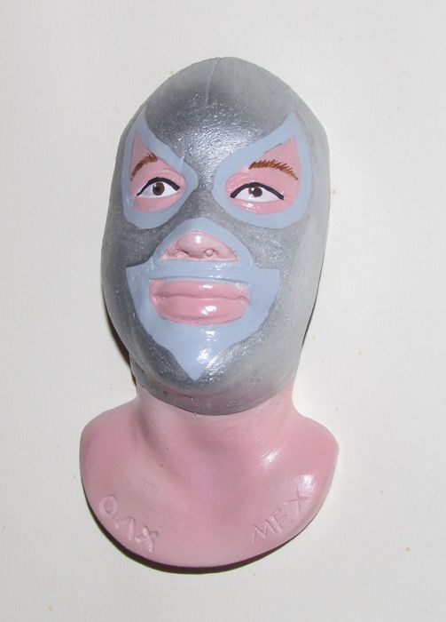 EL SANTO Wrestler Bust Mexican Wrestling Lucha Libre Luchador 