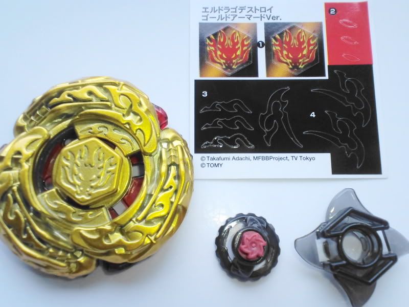 Beyblade TAKARA GOLD L Drago Destroy Armored BB108 RARE  