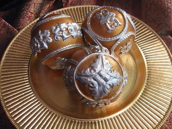   FRENCH TUSCAN ITALIAN ORBS, ACCENT BALLS, SPHERES Table Decor  