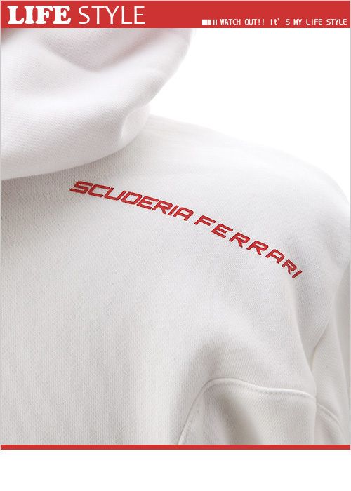   Ferrari SF Hooded Sweat Jacket White Color Asia Size 76100301  