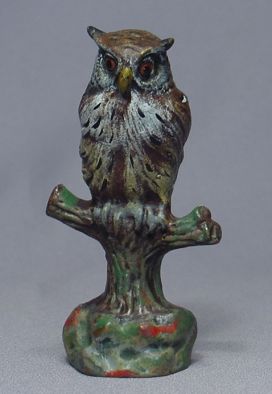 Beautiful Vienna Bronze Owl Marked Geschutzt  