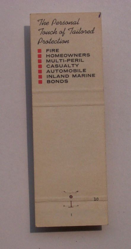 1970s Matchbook Cooley Insurance Fairfield IA Jefferson  