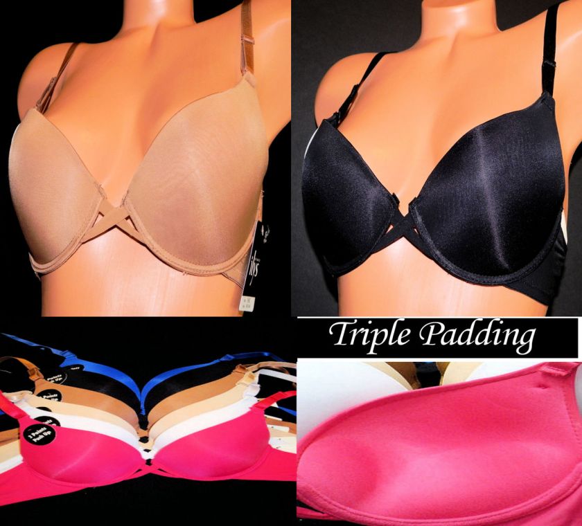 38C Extreme Push up Padded Seamless Plunge bras Triple Threat Padding