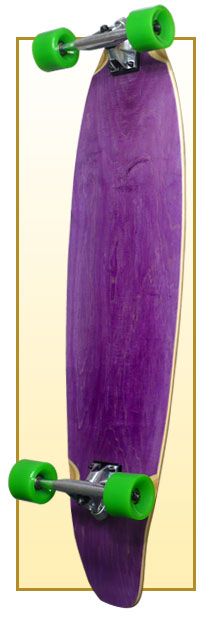 PURPLE Complete Longboard KICKTAIL Skateboard 71mmWheel  