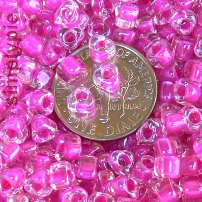 4mm TRIANGLE CL FUCHSIA Miyuki Shoji Glass Beads 100  