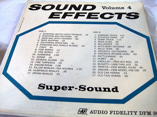 SOUND EFFECTS VOLUME 4 AUDIO FIDELITY DFM 3015 vinyl LP  