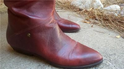 80s Vintage Aigner Riding Boots Cordovan Leather 8.5 9  