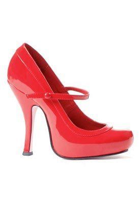 PartyLand Leg Avenue 4 Patent Red Mary Jane high heel shoe  