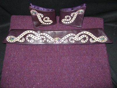 Western,Rail,Reining,Showmanship, Custom Aubergine Show Set  