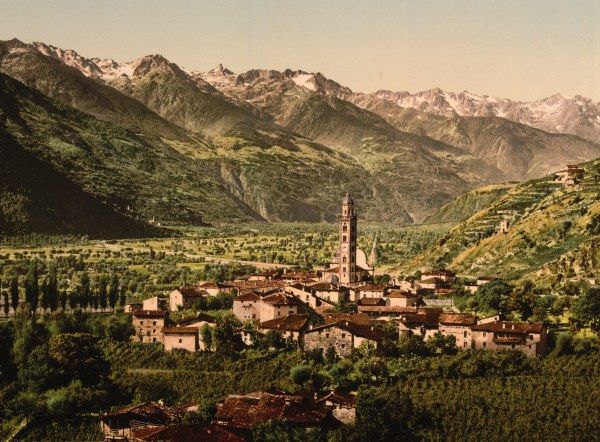 Description Madonna di Tirano, Tirano, Italy 1890s photochrom 