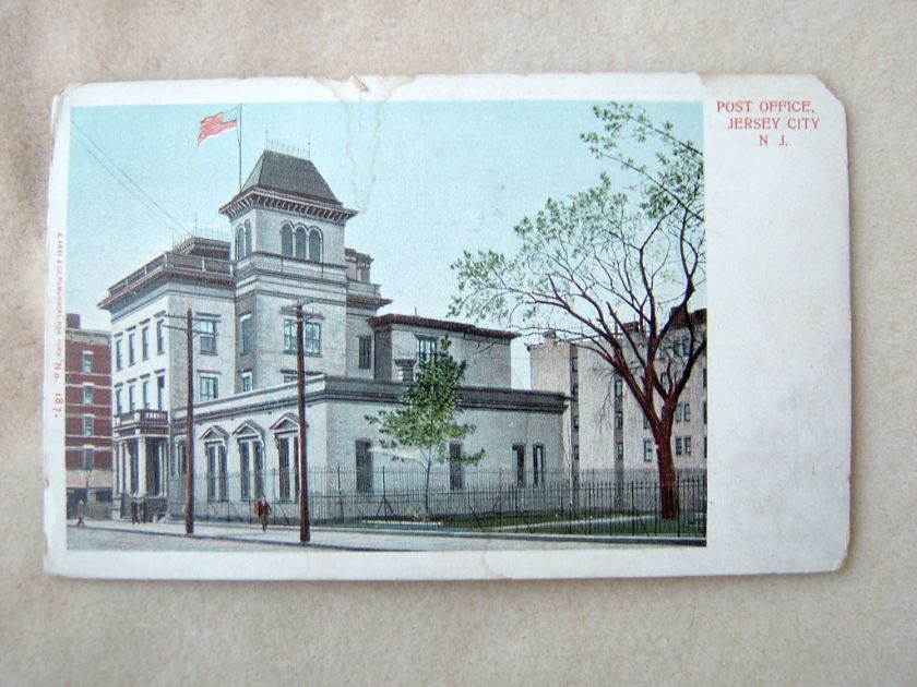 POST OFFICE, JERSEY CITY, NEW JERSEY Early 1900s  