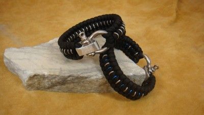 Armored Trilobite Paracord Survival Bracelet   Adjustable Link 