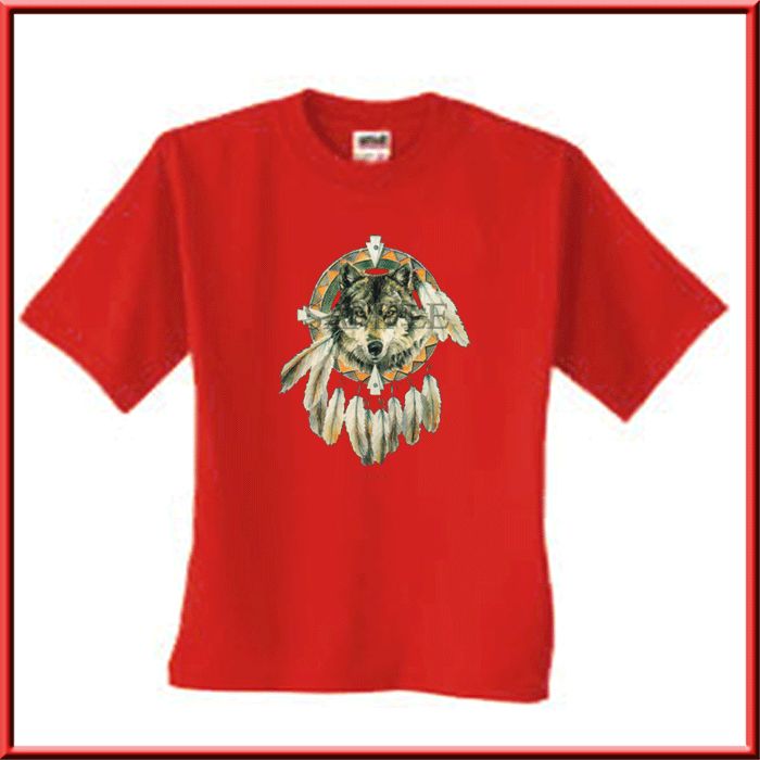 Spirit Of The Wolf Dreamcatcher Native American Indian T Shirt S XL,2X 