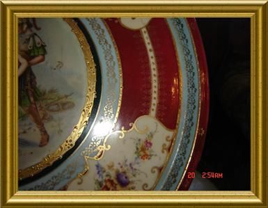 ANTIQUE ROYAL VIENNA 14 in diameter PLATE,CHARGER Greek Mythology