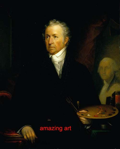 Oil Painting Famous Painter Portrait of Gilbert Stuart  