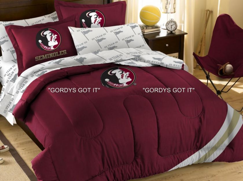 COLLEGE TWIN COMFORTER/SHAMS *EMBROIDERED* *MORE TEAMS*  