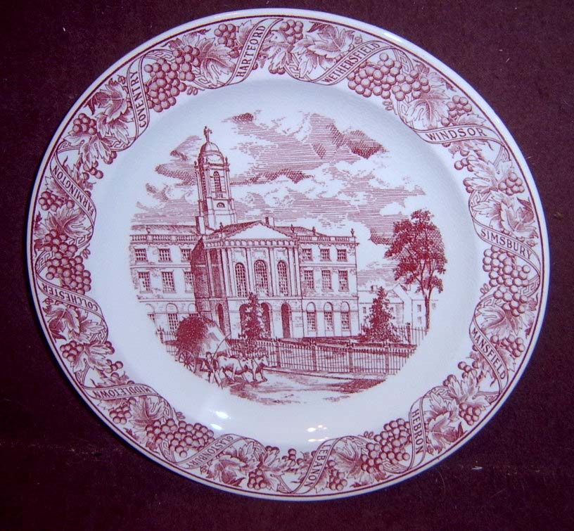 CT Tercentenary Red Plate Old State House Hartford FWD  