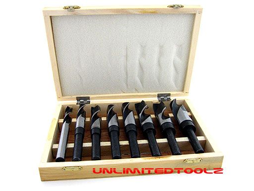 NEW 8 PCS JUMBO SIZE DRILL BIT BIG LARGE BITS CASE NEW  