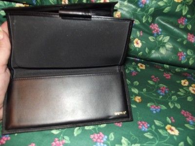 Buxton Leather Checkbook Wallet Clutch, Black  