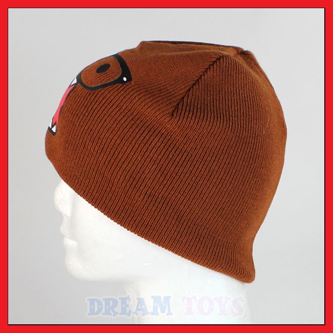 Nerd Domo Kun Beanie Hat and Glove Set   Teens and Kids Brown