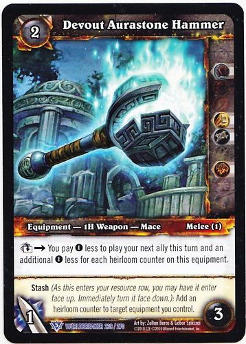 WoW TCG Worldbreaker DEVOUT AURASTONE HAMMER  