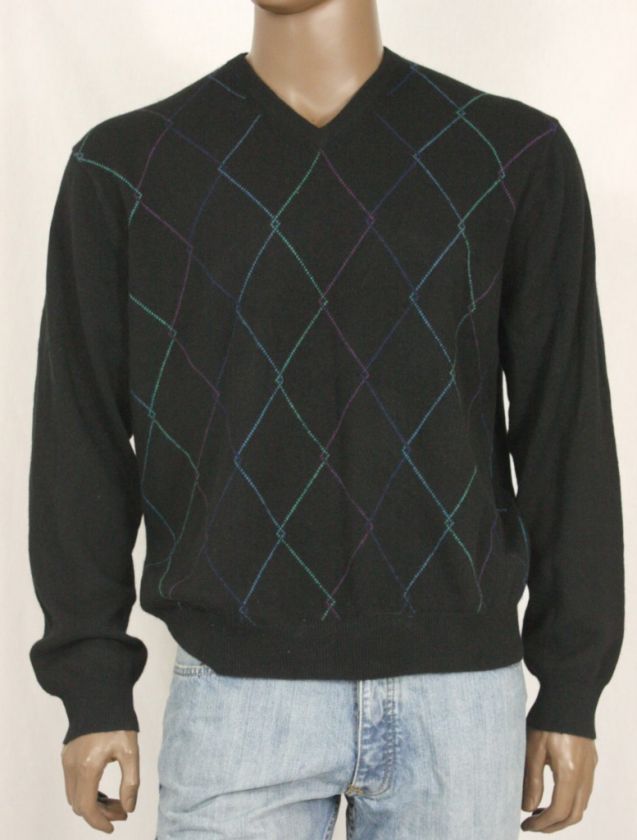 NEW TASSO ELBA V NECK CASHMERE BLACK SWEATER M $210  