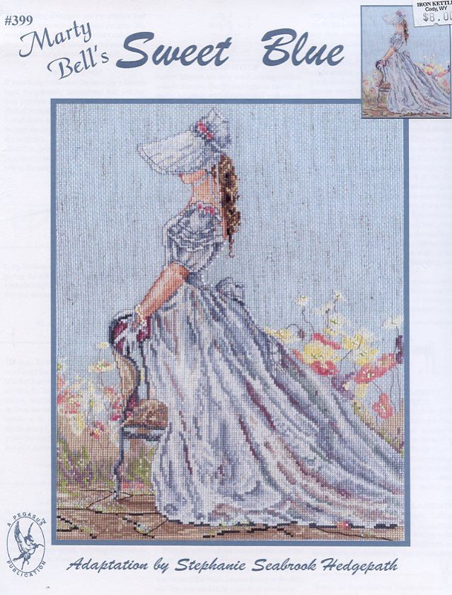 Sweet Blue Marty Bell Cross Stitch Pattern  