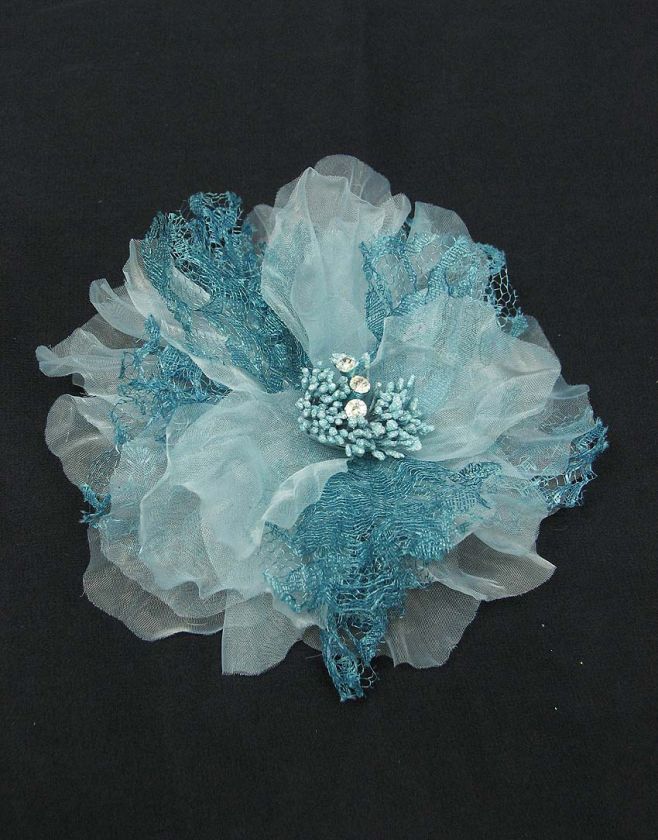 Feather Fabric Flower Fascinator hairclip brooch ManyColors wholesale 