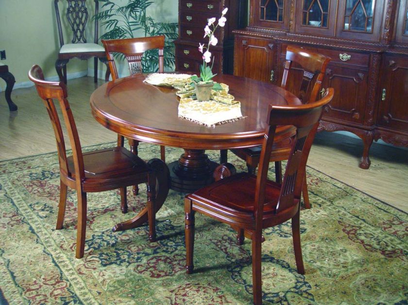 Hand Crafted Mahogany Table with Four Chairs  