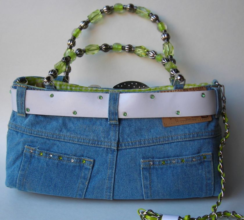 DENIM JEAN BOOTIE BOOTY BAG PURSES  