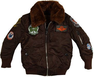 ALPHA BOYS MAVERICK BROWN BOMBER TODDLER JACKET NEW  