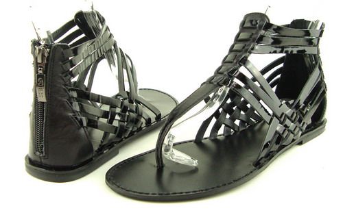 GUESS MARCIANO SUCCEED Black Womens Shoes Sandals 8.5  