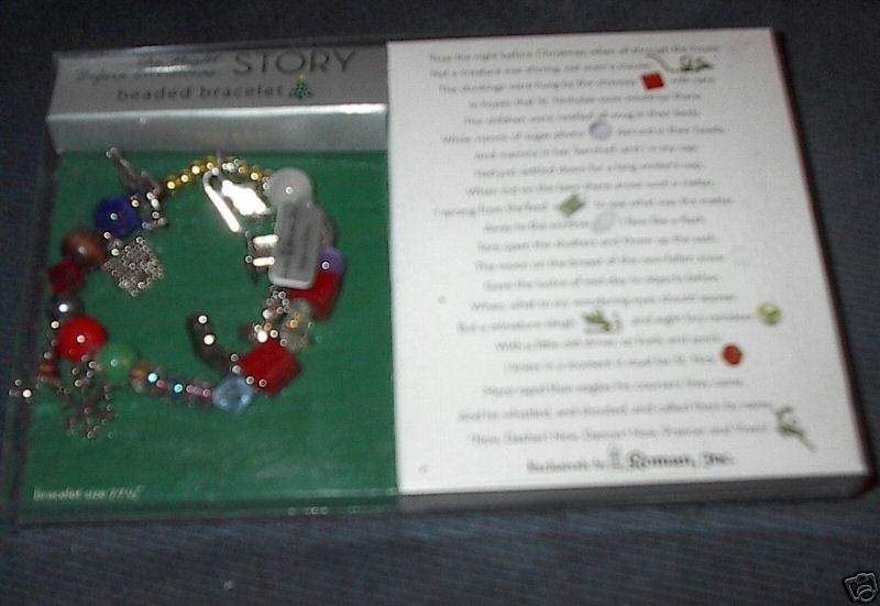 ROMAN, INC NIGHT BEFORE CHRISTMAS BEADED BRACELET NEW  