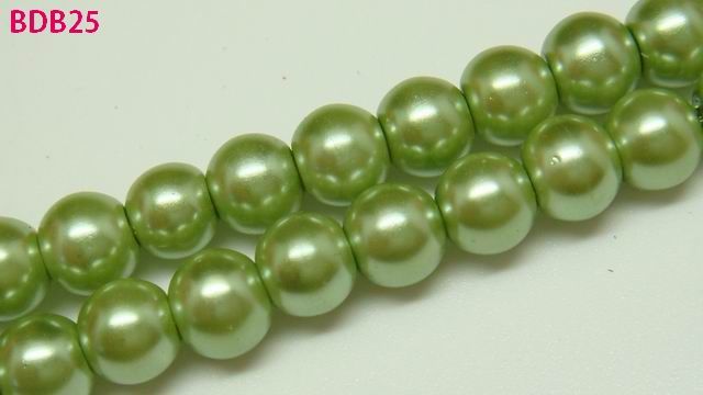 140pcs 6mm Olivedrab Faux Pearl Glass Round Charm Loose Craft Beads 