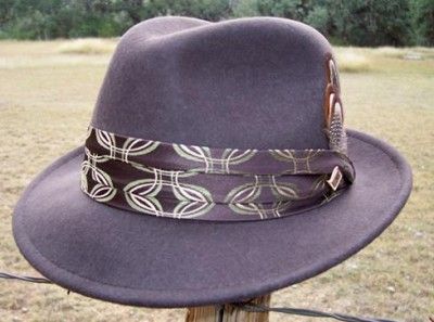 STACY ADAMS Wool CRUSHABLE Snap Brim Lined Fedora Hat  
